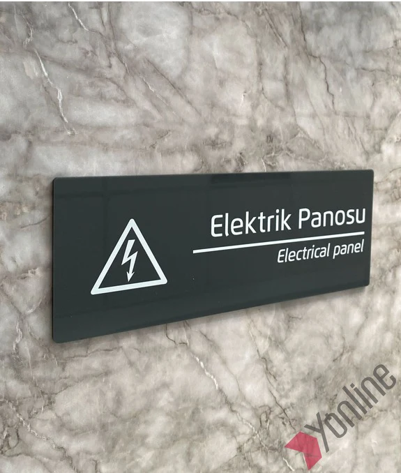 Elektrik Panosu Kapı İsimliği