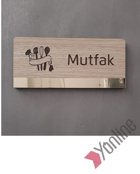 Ahşap Mutfak Kapı İsimliği