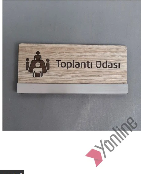 Ahşap Toplantı Odası Kapı İsimliği