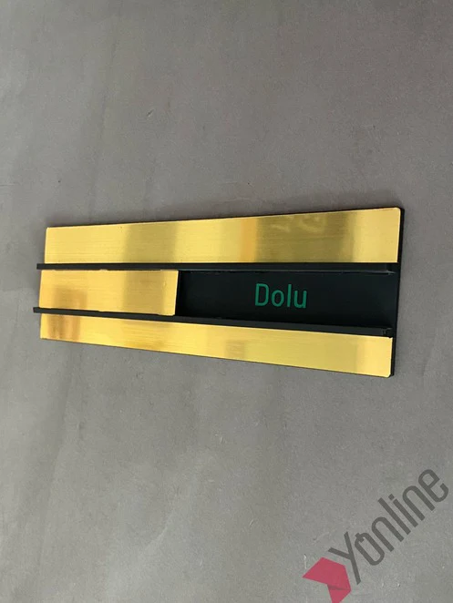 Altın Boş-Dolu Değiştirilebilir Kapı İsimliği