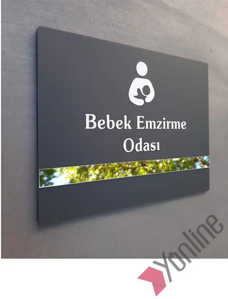 Soft Seri Bebek Emzirme Odası Kapı İsimliği