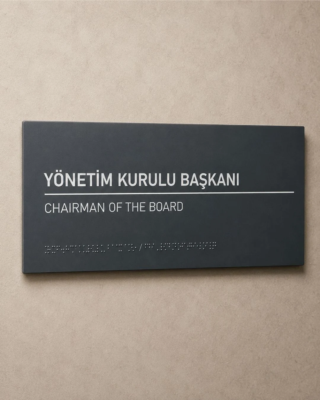 Mat Antrasit Braille Alfabeli Kurumsal Kapı