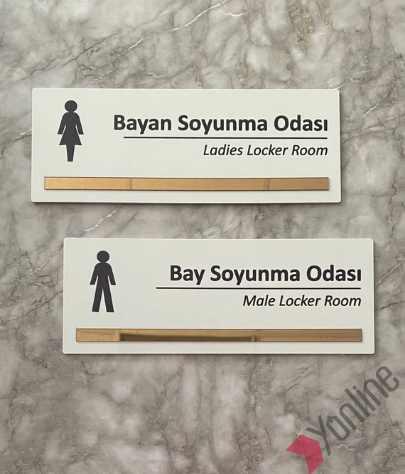 Bronz Aynalı Beyaz Soyunma Odası Kapı