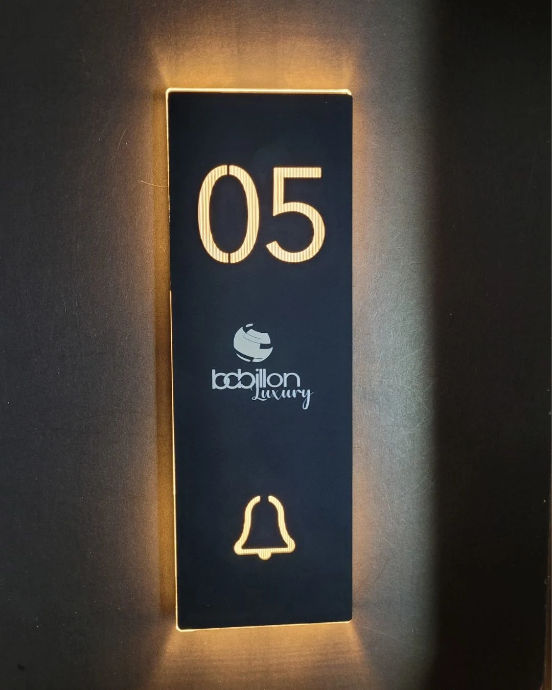 Luxury Mat Series Işıklı Firma Logolu Zil Butonlu Kapı Numarası